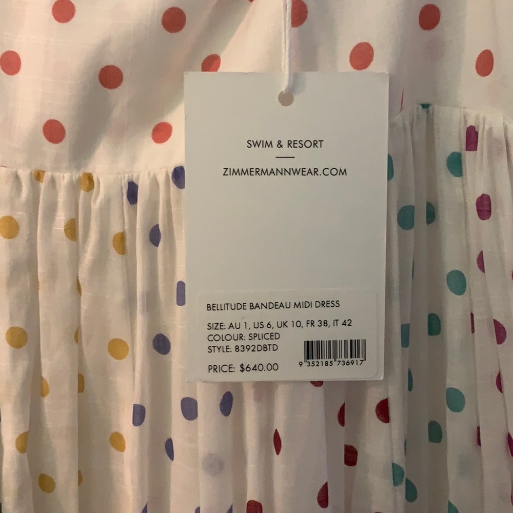 Zimmermann dress - strapless or with straps as options.